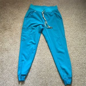 Figs Zamora teal jogger pants size small regular